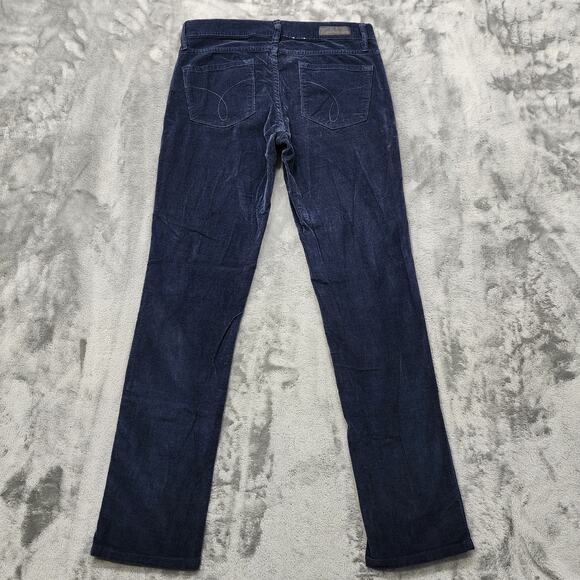 Calvin Klein Jeans Womens 6 Blue Stretch Corduroy Low Rise Straight Leg Casual - Picture 3 of 14